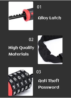 GROIC Bicycle Chain Lock, Security Anti-Theft Bike Lock Chain Resettable Combination Bicycle Lock Bike Locks for Bike, Motorcycle, Bicycle, Door, Gate, Fence, Grill  - Image 2