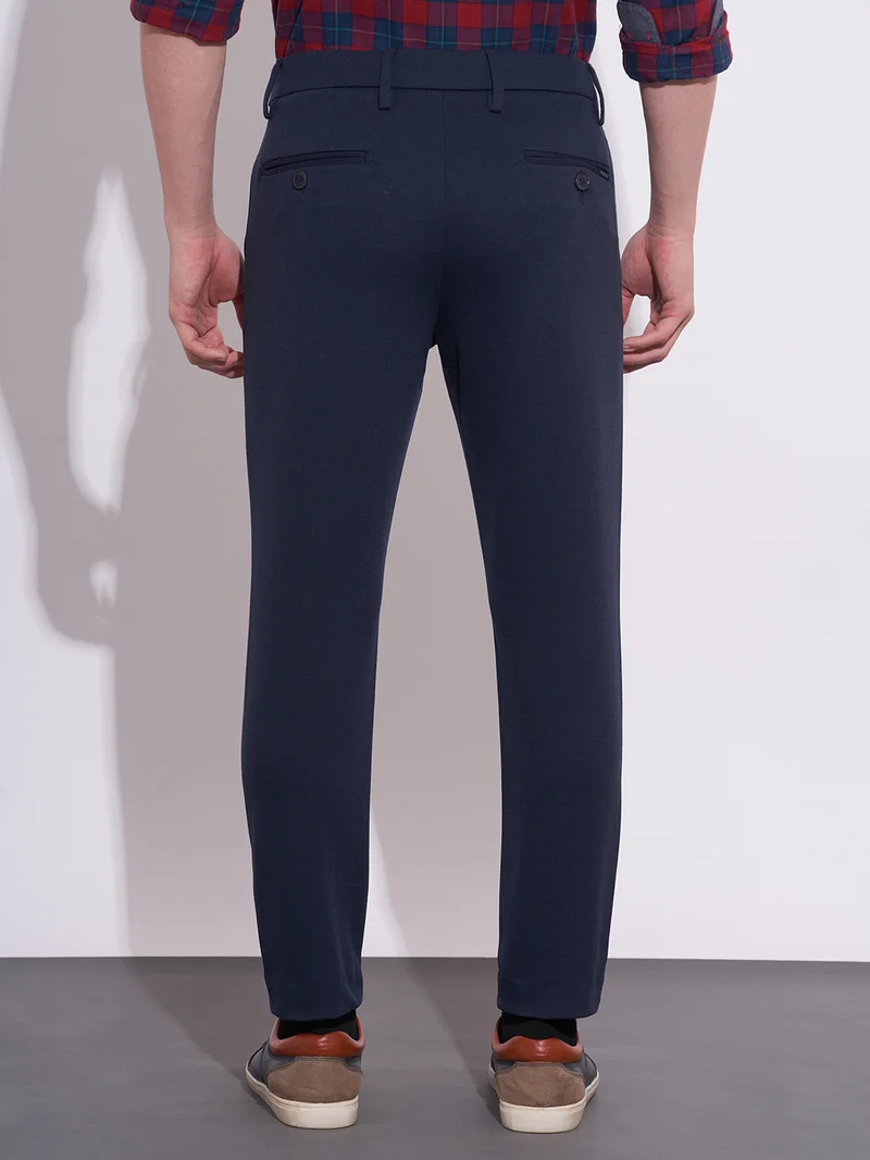 Being Human NAVY Men Slim Fit Mid-Rise Chinos Trousers for Men | Best Price UAE