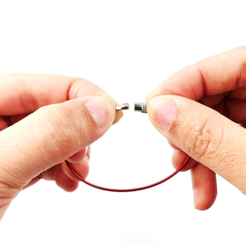 ROYHOO 50PCS 5.9" Steel Wire Keychain, Colored Nylon Coated Stainless Steel Metal Wire Keychains, 1.5 mm Key Rings Loops for Hanging Luggage Tags, Keys and ID Tag Keepers - Image 3