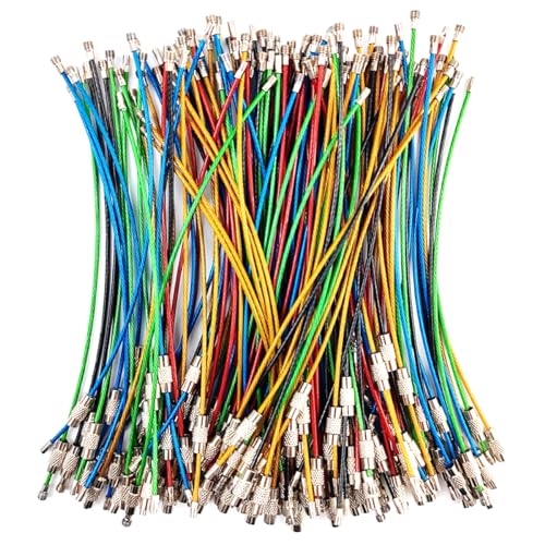 ROYHOO 50PCS 5.9" Steel Wire Keychain, Colored Nylon Coated Stainless Steel Metal Wire Keychains, 1.5 mm Key Rings Loops for Hanging Luggage Tags, Keys and ID Tag Keepers - Image 4