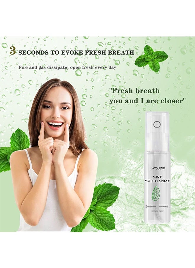 Jaysuing - Mint Mouth Spray 30ml, Fresh Breath Oral Care Essence,Breath Freshener, Bad Breath Treatment, Long Lasting Breath Spray for Bad Breath, Fresh Breath Spray for Mouth Freshener - Image 1