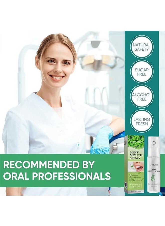 Jaysuing - Mint Mouth Spray 30ml, Fresh Breath Oral Care Essence,Breath Freshener, Bad Breath Treatment, Long Lasting Breath Spray for Bad Breath, Fresh Breath Spray for Mouth Freshener - Image 1