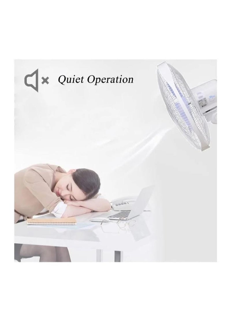 الرائد مروحة حائط ١٦ بوصة مع جهاز تحكم عن بُعد | ٣ إعدادات للسرعة، مؤقت ٧.٥ ساعة، محرك قوي - Image 2