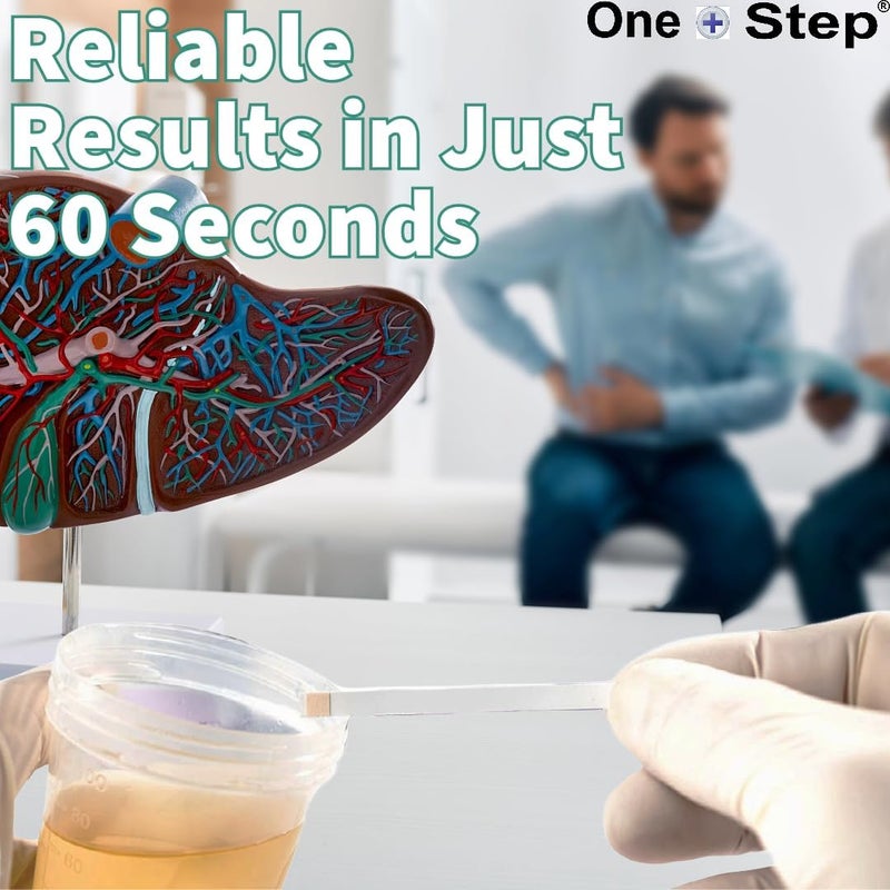 One Step 5 x Home Liver Disease Function Urine Health Check Tests - Image 4