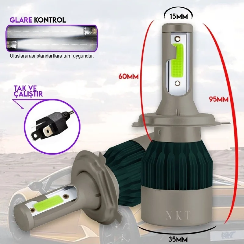 Point Marketing Renault Megane 4 H7 Low Beam Xenon LED Lightning Effect Ice Blue