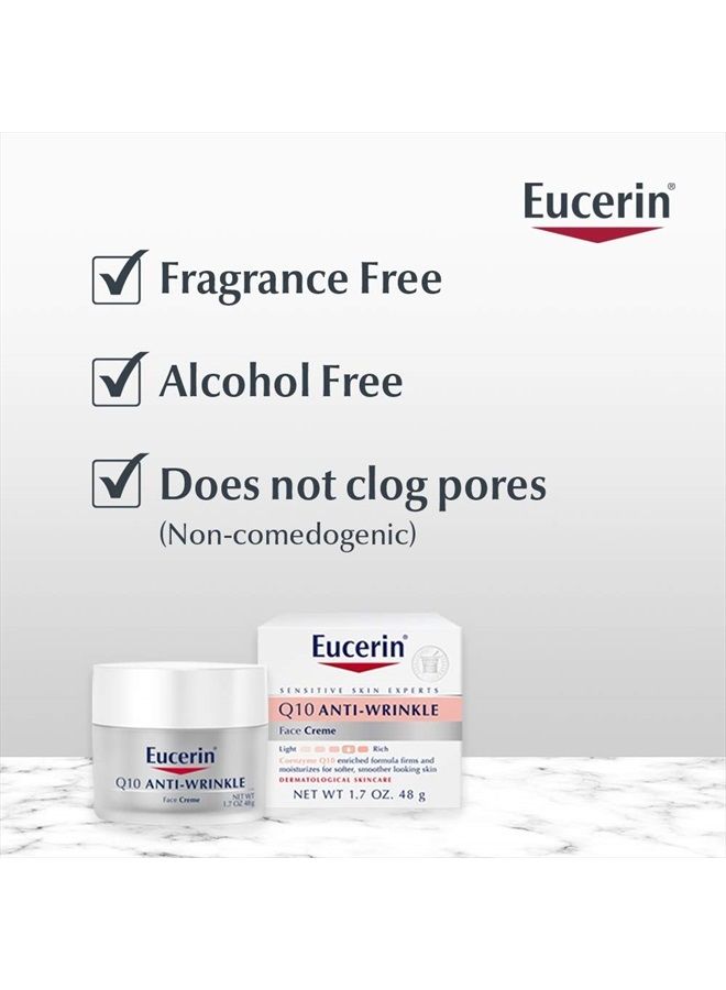 Eucerin Q10 Anti-Wrinkle Face Cream, Unscented Face Cream for Sensitive Skin, 1.7 Oz Jar - Image 4