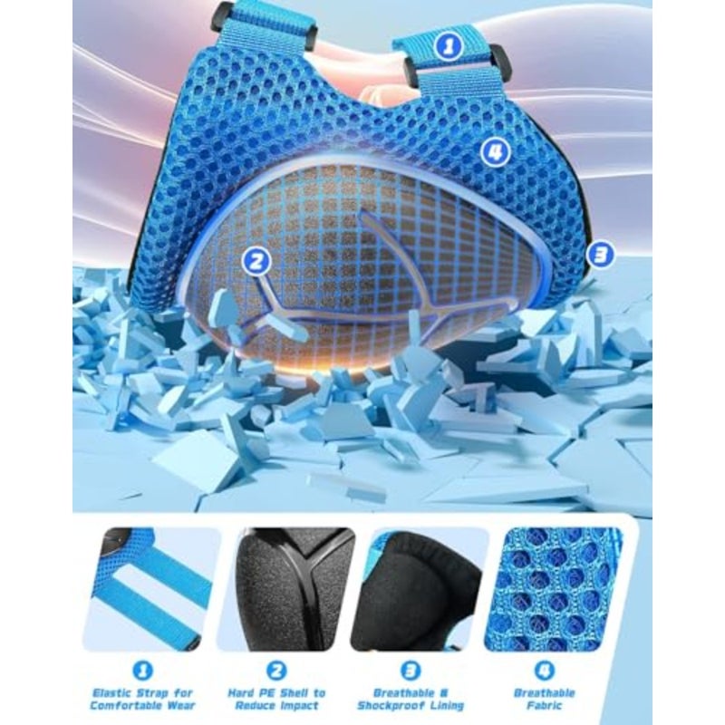 Bike Helmet Set for Boys and Girls, Adjustable Helmet for Ages 3-14 Year, Toddler Pad Set with Knee and Elbow Pads for Bike, Roller, Skating, Scooter, and More Sports - Image 5