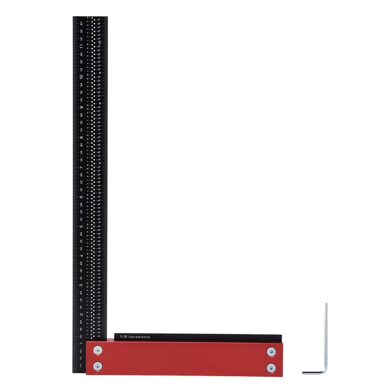 12 Inch L Shaped Ruler Carpenter Square Metal Measuring Tool for Woodworking Framing and Multi Cutting Tasks - Image 1