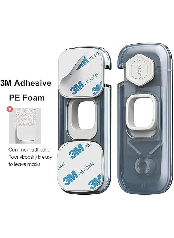 Gonice 5 Pcs Fridge Locks for Toddlers, Child Proof Refrigerator Lock Baby Safety Cabinet Locks for Fridge, Cabinets, Freezer Apply to Max 1(25mm) Sealing Strip (Clear) - Image 5