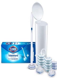 Clorox Clorox ToiletWand Disposable Toilet Cleaning Kit, Toilet Brush, Toilet and Bathroom Cleaning System with Storage Caddy and 16 Disinfecting ToiletWand Refill Heads (Package May Vary)  - Image 3
