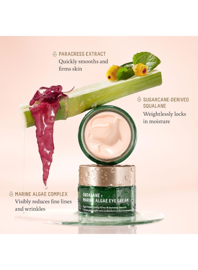 BIOSSANCE BIOSSANCE Squalane and Marine Algae Eye Cream - Anti-Aging Under Eye Cream for Fine Lines, Wrinkles, and Puffiness - Hydrating & Lifting Formula with Hyaluronic Acid and Paracress Extract - 0.5 Ounce - Image 2