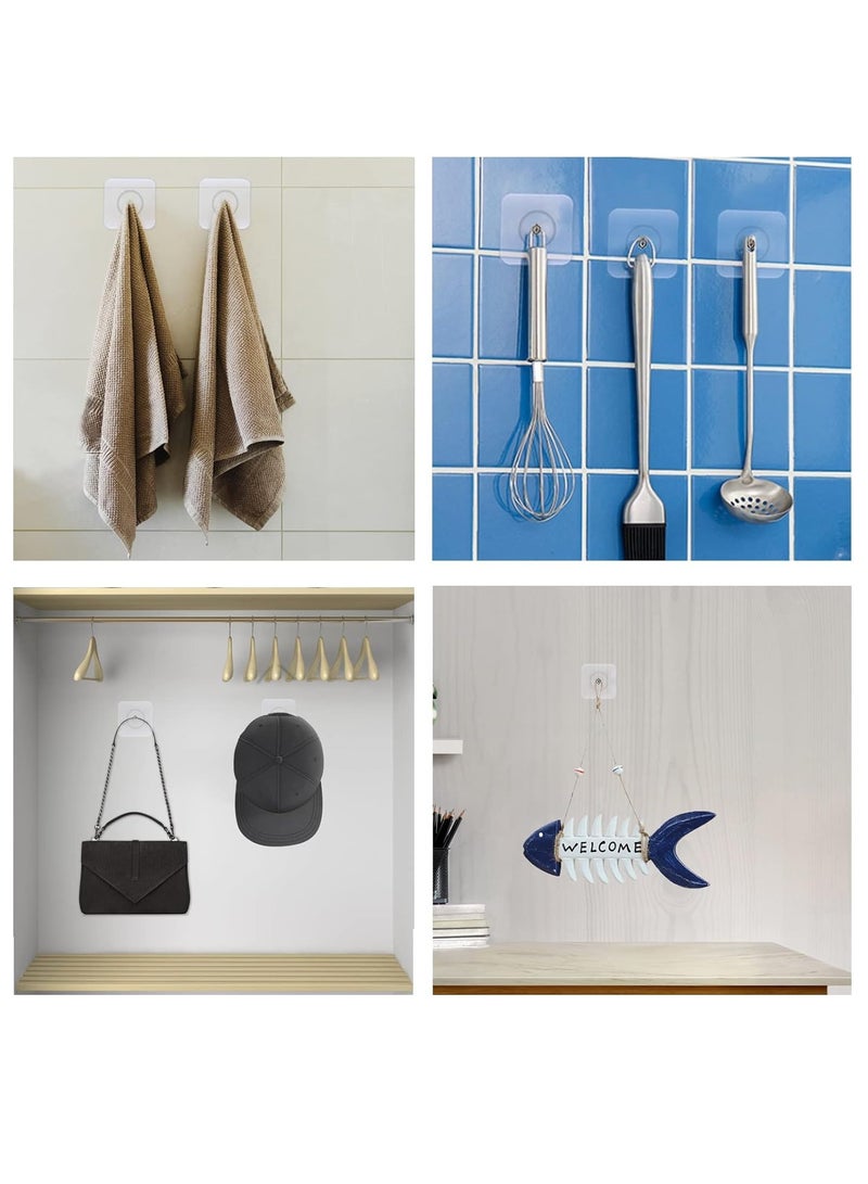 Arabest Adhesive Hooks Heavy Duty, Wall Hooks for Hanging,Wall Hangers without Nails,2 in 1 Screw Free Sticker for Wall Mount Shelf,Waterproof Rustproof (16mm)20 PCS - Image 5