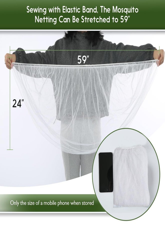 AMORBASE 2-Pack Stroller Mosquito Net, Universal Bug Net Cover for Stroller, Bassinets, Cradles, Playards, Pack N Plays and Portable Mini Crib, Durable Baby Insect Netting Infant Essential (2, White) - Image 4