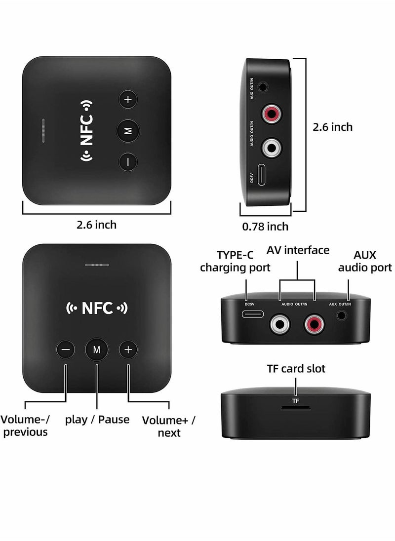 Y&D - Bluetooth Transmitter Receiver for TV Earphone Car Home Stereo System 2 in 1 Wireless Adapter Low Latency Long Range 5.0 Audio - Image 1