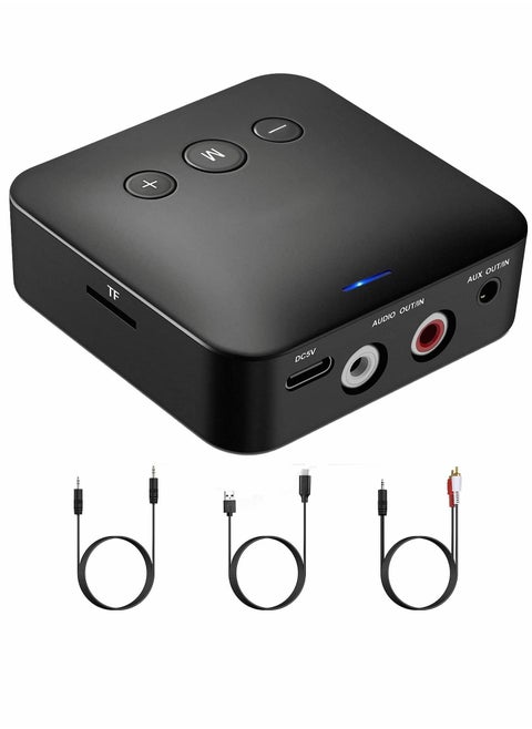Bluetooth Transmitter Receiver for TV Earphone Car Home Stereo System 2 in 1 Wireless Adapter Low Latency Long Range 5.0 Audio