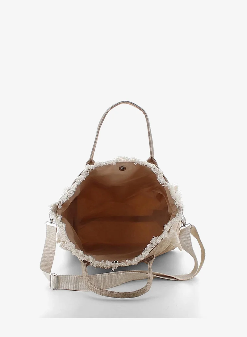 مارينا جالانتي Marina Galanti Martis Fabric Beach Bag - Sand