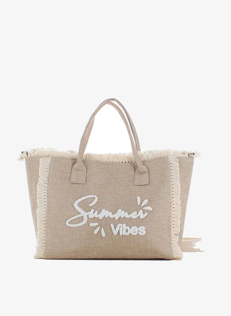 مارينا جالانتي Marina Galanti Martis Fabric Beach Bag - Sand