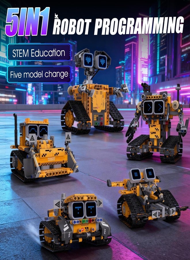 Sciencow STEM Robot Building Kit, 5-in-1 Remote Control Building Toys Kit,Chirstmas Birthday Gift for Boys Ages 8 9 10 11 12 13 14 - Image 2