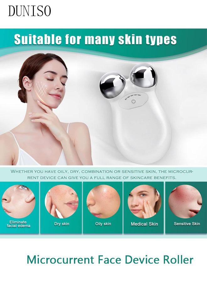 DUNISO Microcurrent Face Device Roller Lift The face and Tighten The Skin USB Mini microcurrent face Lift Skin Tightening Rejuvenation Spa for Facial Wrinkle Remover Toning - Image 5