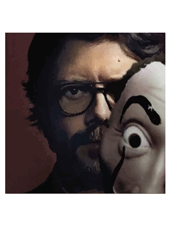 RYN Money Heist The Professor Printed Wall Art Beige/Black/Red 30x30cm - Image 2