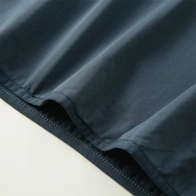 Knitted Three-Dimensional Outdoor High-End! Autumn Adhesive Pocket Loose Elastic Quick-Drying Breathable Casual Round Neck Long Sleeve T-Shirt - Image 4