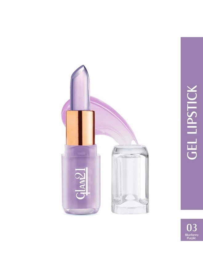 Glam 21 Jelly Pop Fruity Gel Lipstick| Moisturising | Glossy Finish | Gives A Natural Colour | Lightweight | 03- Blueberry Purple, 3.5Gm - Image 2