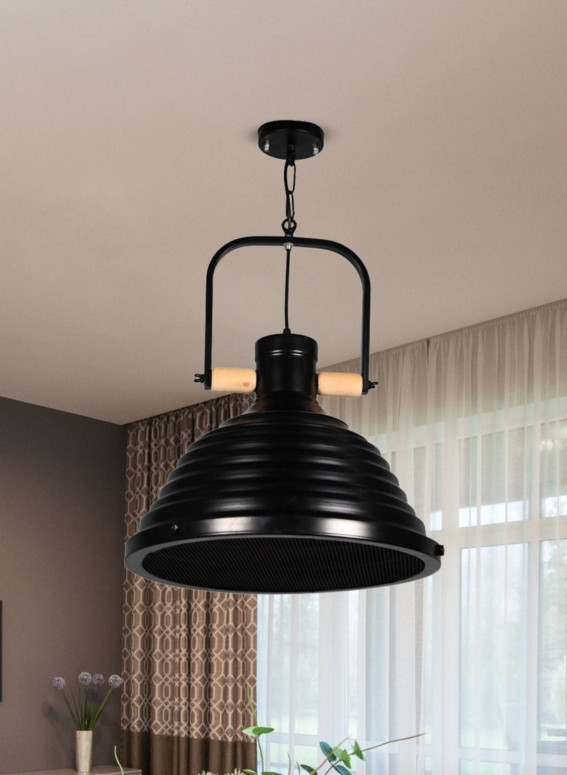 El Rawda Lighting Tassel Ceiling Lamp | modern decorative LED E27 pendant light ceiling lamp hanging | suitable for any room | Color: Black | Size: 65x40 cm - Image 1