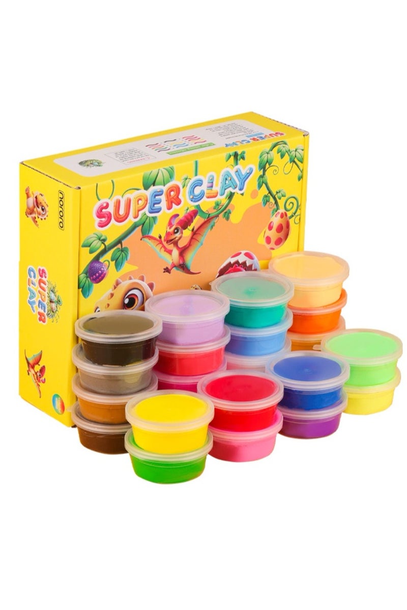 JAYATO 24 Colors Air Dry Clay for Kids, Safe, Non-Toxic, Ultra-Light, and Easy to Shape for Endless Creative Fun and DIY Projects, Perfect Birthday Gift for Boys and Girls, Play with Friends - Image 2