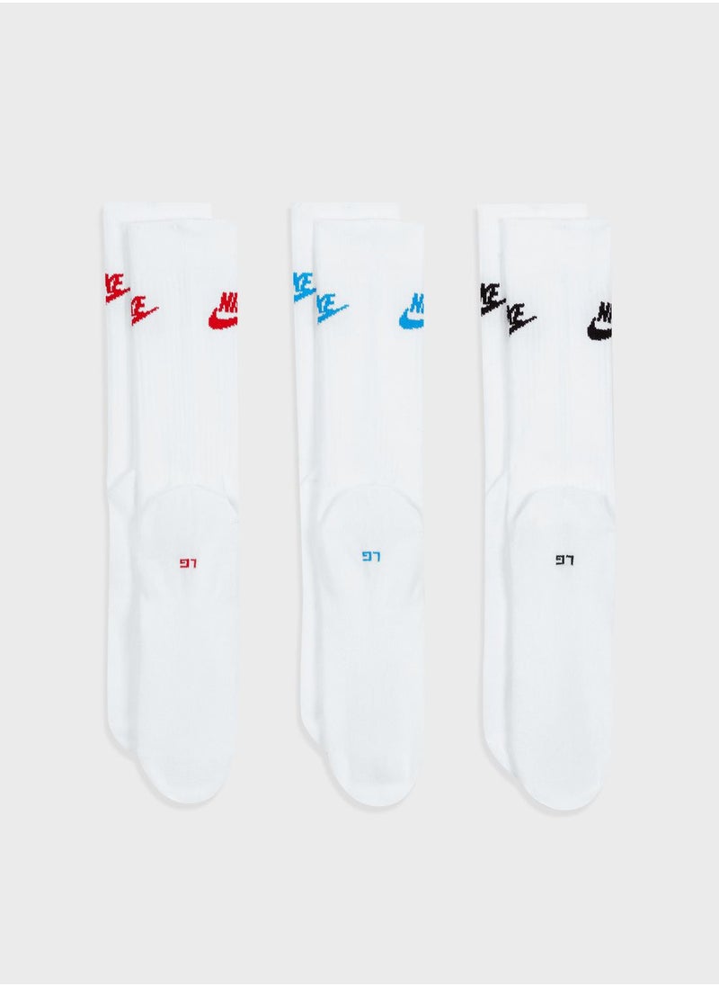 Nike 3 Pack Everyday Essential Crew Socks  - Image 3