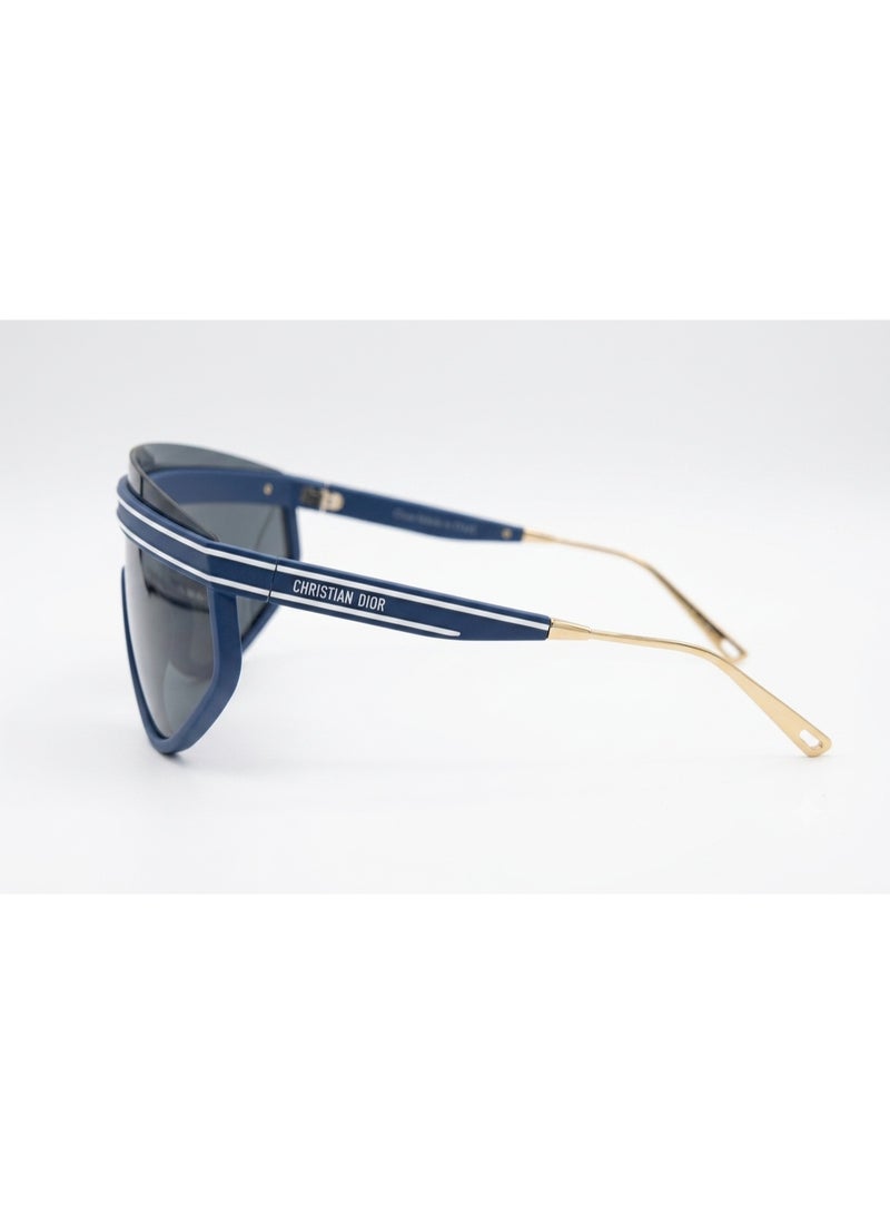Dior Christian Dior Luxury Flat Top Shield Sunglasses - Dark Blue - Image 3