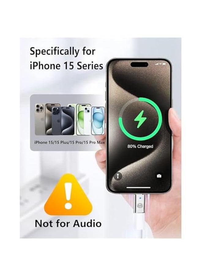 Generic - USB-C Male to Lightning Female Adapter,for iPhone 15/Pro/Max/Plus,for iPad Air,for Samsung,Support 35W PD Fast Charging&Data Transfer,Type C Charger Connector Cable,Not for Audio/OTG - Image 1
