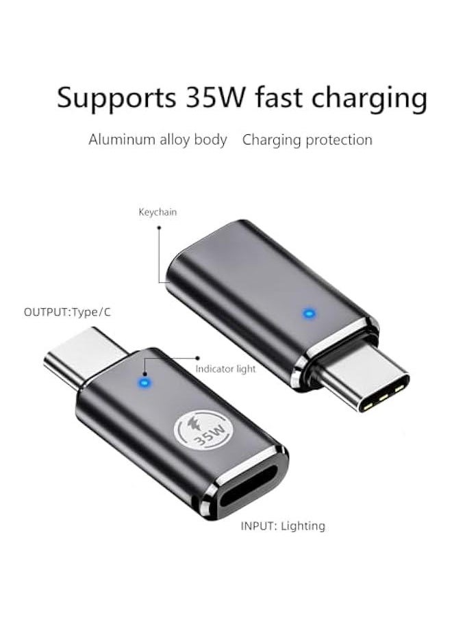 Generic - USB-C Male to Lightning Female Adapter,for iPhone 15/Pro/Max/Plus,for iPad Air,for Samsung,Support 35W PD Fast Charging&Data Transfer,Type C Charger Connector Cable,Not for Audio/OTG - Image 1