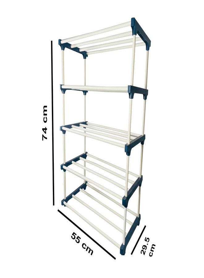 DEMARK QURACK Plastic Book Shelf Tall Narrow Storage Rack for Kids and Adults Modern Bookshelf Unit for Nursery, School, Home, and Office, Floor Mount Open (5 Tier Book Shelf) - Image 2