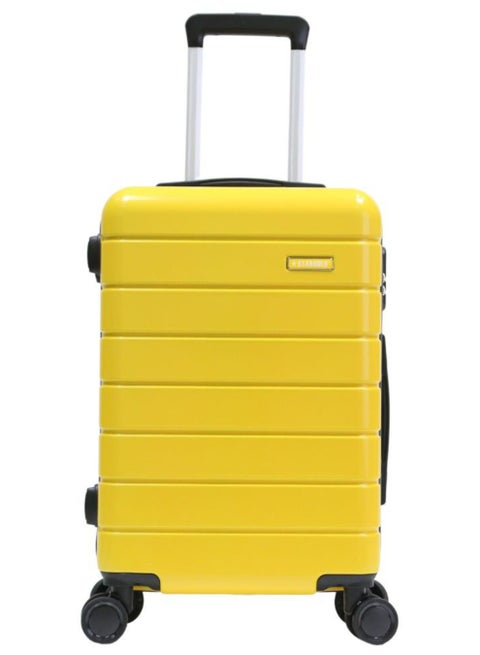 Carry on Hardside Spinner ABS Trolley Luggage With Number Lock 20 Inches Yellow