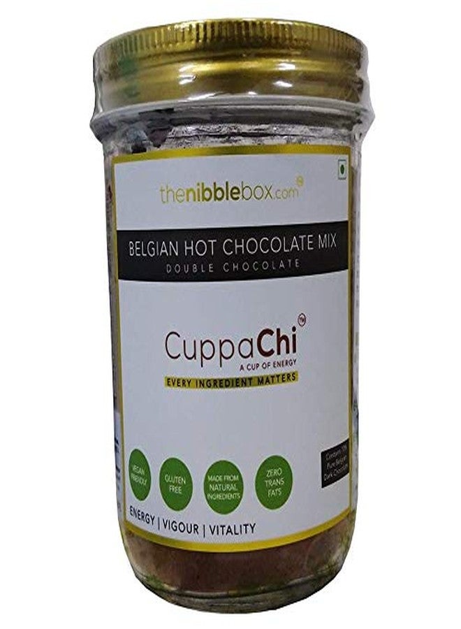 thenibblebox Belgian Hot Chocolate Mix, 300g Jar [Contains 70% Belgian Dark Chocolate bits, no transfats, Gluten Free, no Added Flavours, no additives] - Image 1