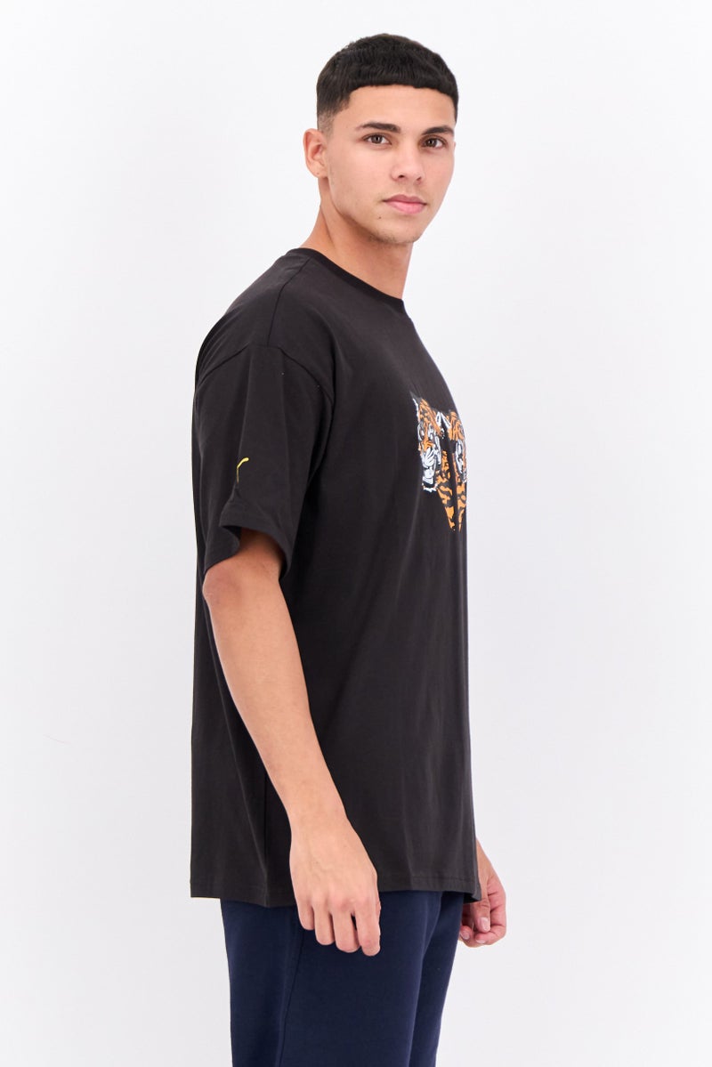 PUMA تي شيرت رياضي للرجال بأكمام قصيرة، خارجي، مجموعة سوداء - Image 3