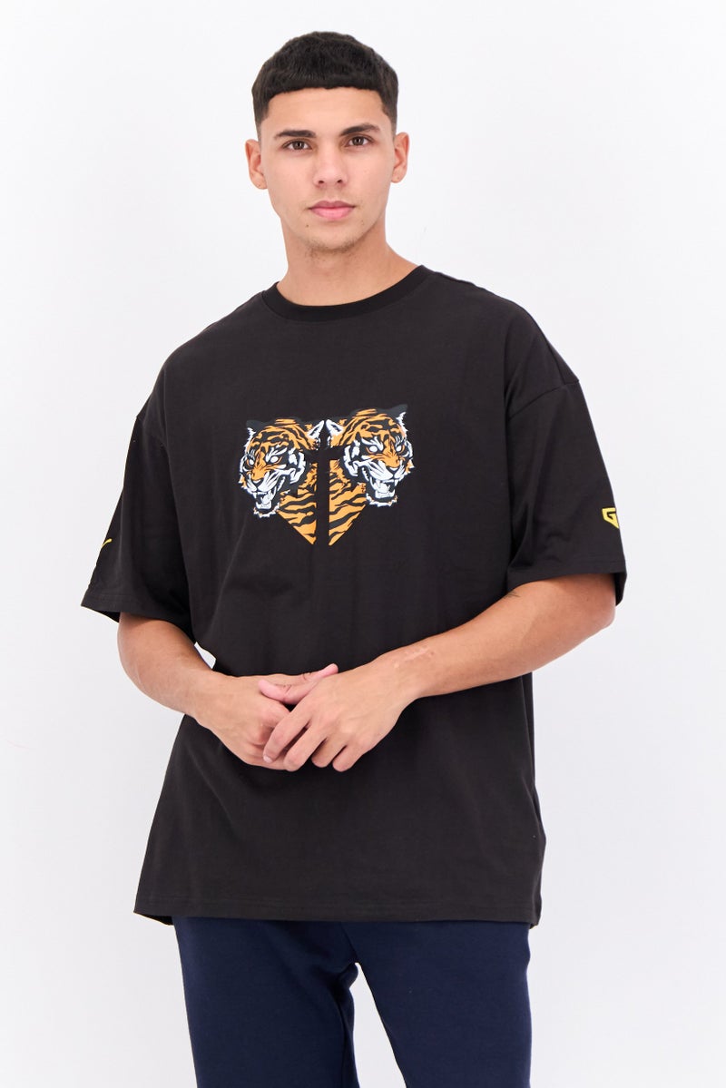 PUMA تي شيرت رياضي للرجال بأكمام قصيرة، خارجي، مجموعة سوداء - Image 1