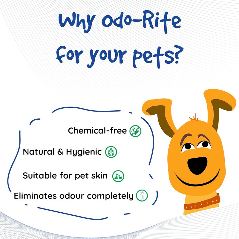 odo-rite معطر منطقة الحيوانات الأليفة - 200 مل | مزيل رائحة الحيوانات الأليفة | آمن للحيوانات الأليفة وآمن للأطفال | قائم على التكنولوجيا الحيوية | آمن للبشرة | مزيل رائحة البول | يمكن استخدامه على جميع الأسطح، بخاخ - Image 4