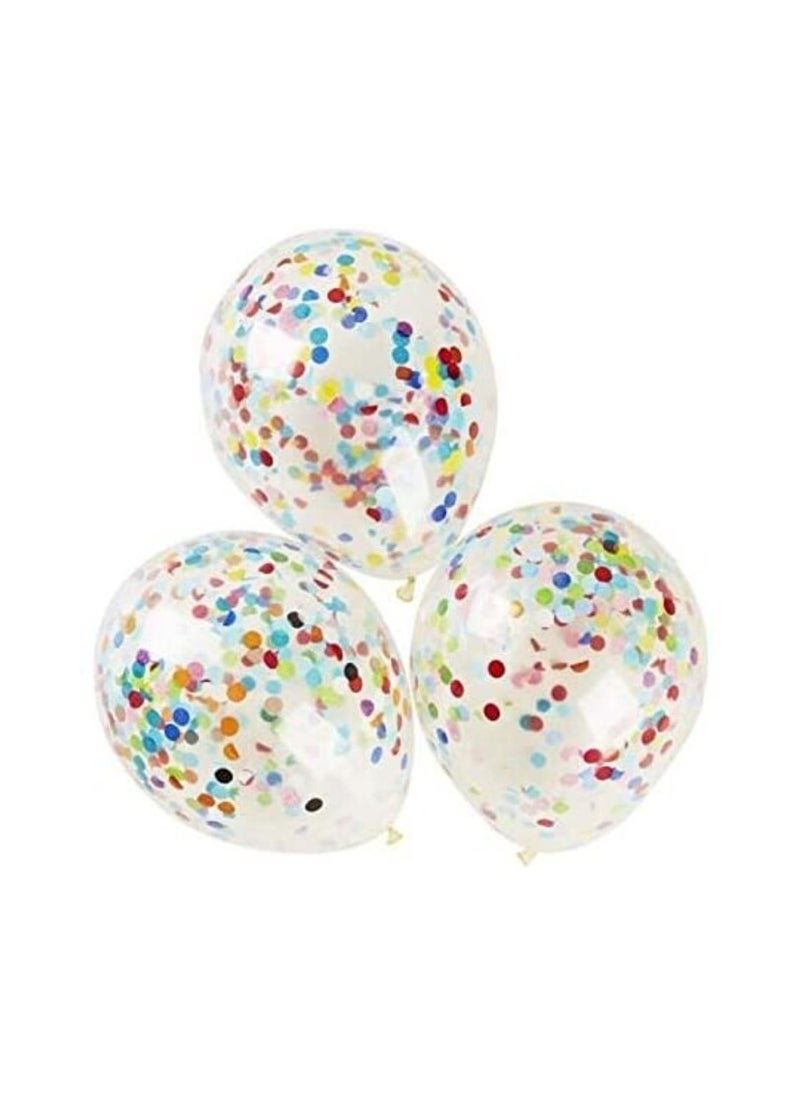 Balloons Balloons 8Pcs Mixed Color Confetti Balloons - Party Decorations - Clear Latex 