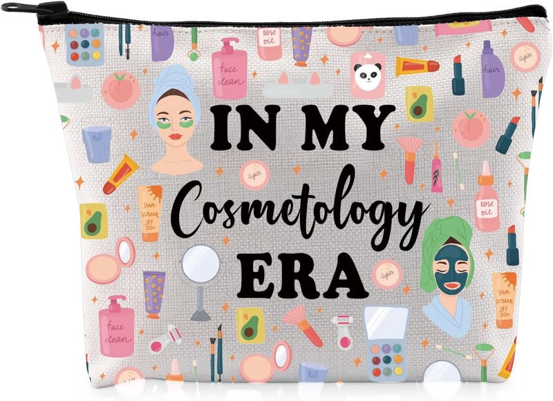 G2TUP Cosmetologist Gift In My Cosmetology Era Makeup Bag Cosmetology Lover Cosmetic Bag Makeup Artist Gift (In My Cosmetology Era MB)