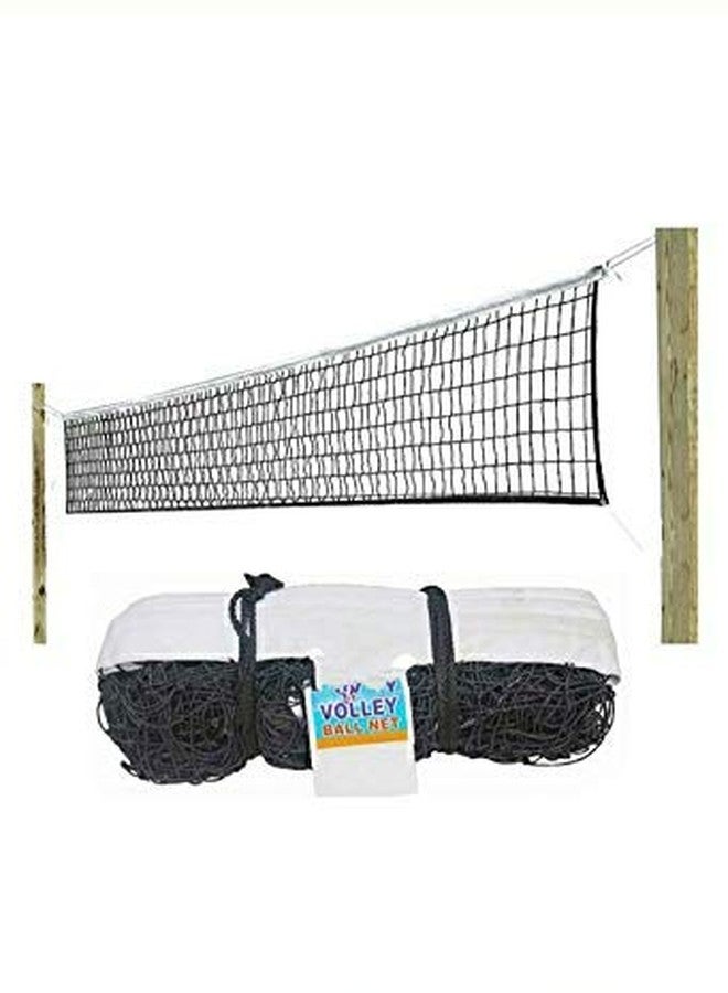 AMZ SPORTS NETS Polypropylene Professional Outdoor Sand, Grass Volleyball Nets Set (32X3 ft, Black) - Image 1