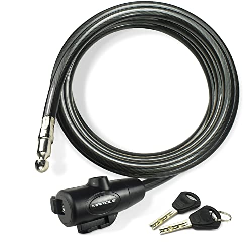 MARQUE Bike Lock with Key – 15FT, 3/8” Straight Cable Locks with Keys, Anti-Theft Security Cable for Bicycles, Scooters, Kayaks, Paddle Boards, Gates - Image 1