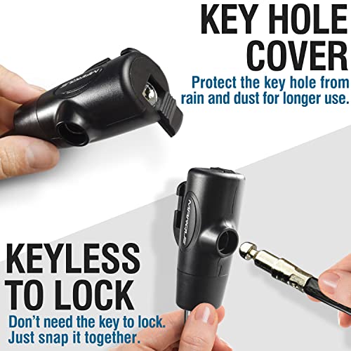 MARQUE Bike Lock with Key – 15FT, 3/8” Straight Cable Locks with Keys, Anti-Theft Security Cable for Bicycles, Scooters, Kayaks, Paddle Boards, Gates - Image 3