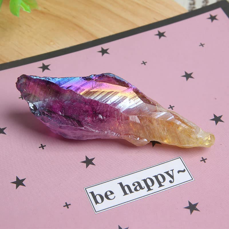 Acxico 1Pcs 100g Titanium Rainbow Aura Lemurian Quartz Crystal Pointed Healing - Image 5