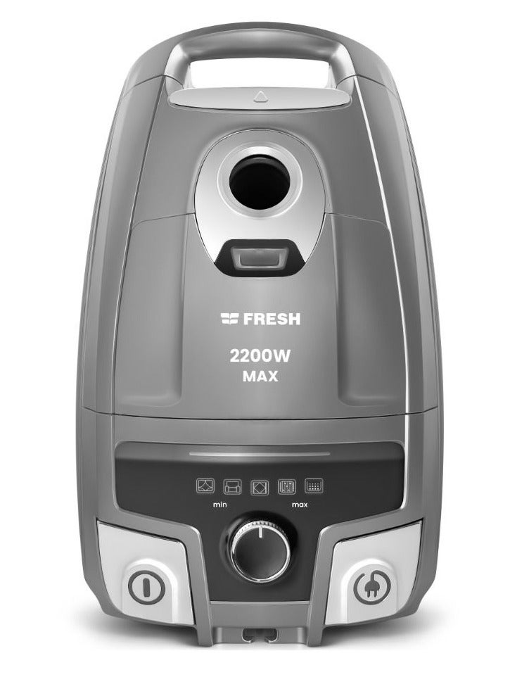 Fresh Vacuum Cleaner Max Gray/Silver 2200 Watt with Bag