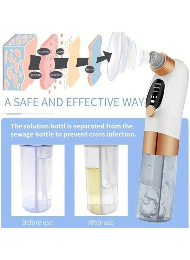 JS Super Micro Bubble Beauty Instrument, Blackhead Remover Pore Vacuum Cleaner, Facial Pore Cleaner with 3 Suction Powers, Blackhead Extraction Tool for Deep Cleansing and Exfoliation - Image 3