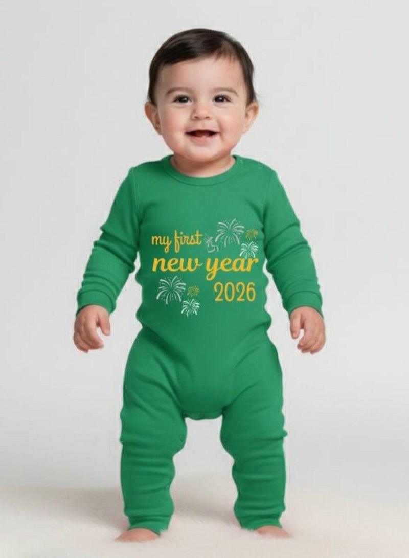 بيبي كلو رومبر أخضر لأول سنة جديدة - Image 1