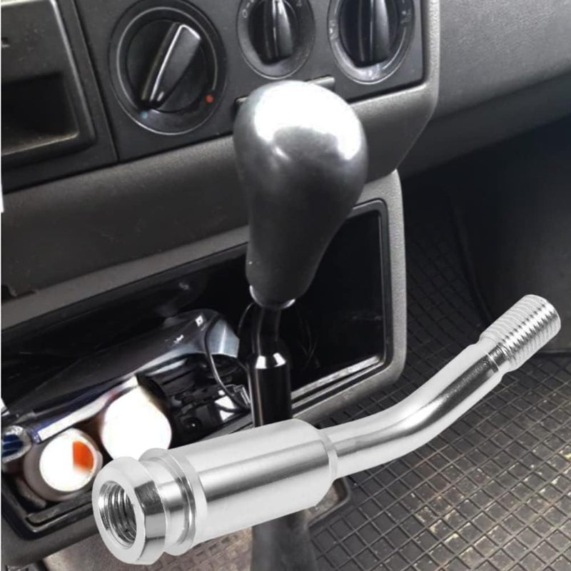 woobles 5inch Gear Shifter Stick Lever Bend Extension Shift Knob Extender for T4 Silver - Image 2