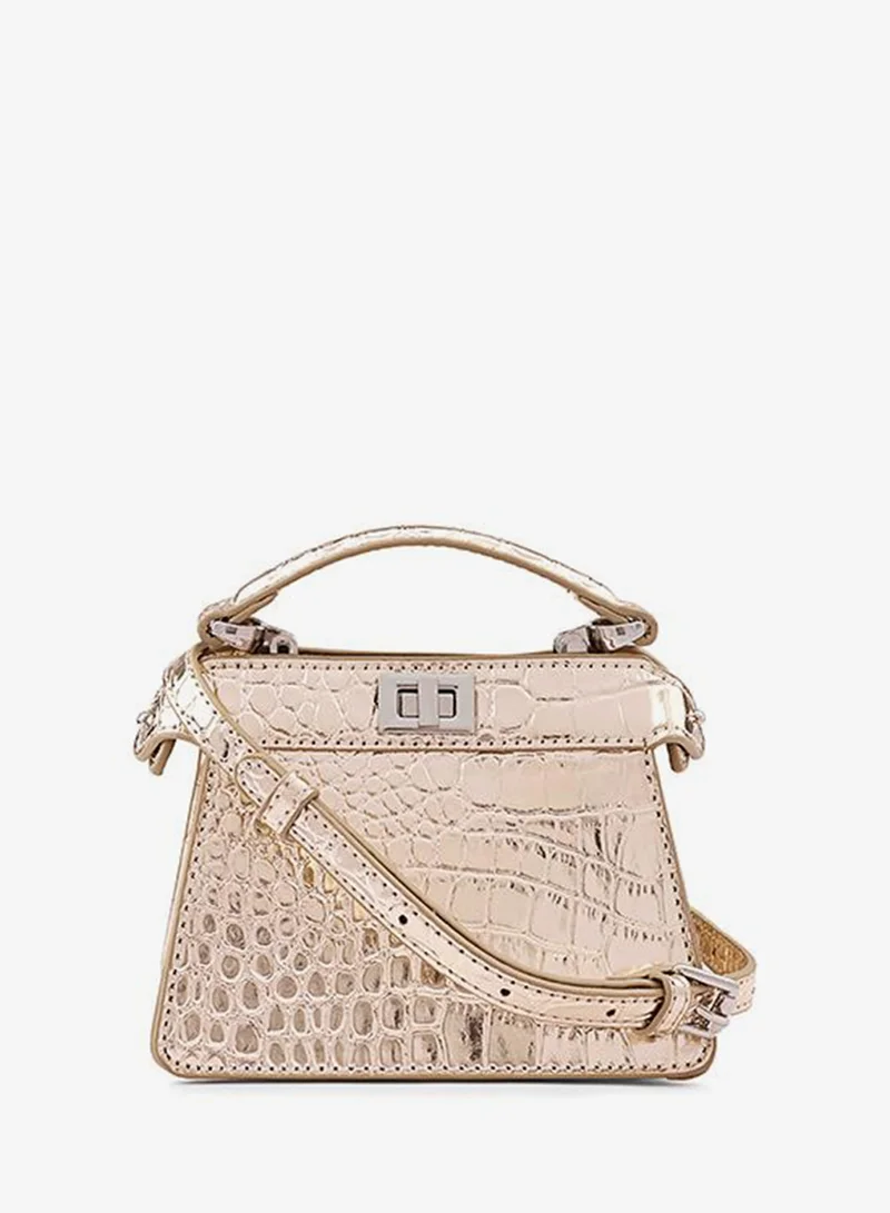 Cuple Tween Girls Croc-Effect Top Handle Bag