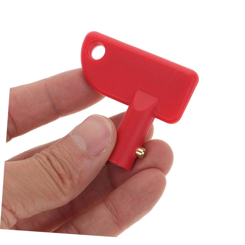 Red Car Battery Disconnect Switch Handle 2pcs with Backup Tool for Cars Boats Trucks - Image 5